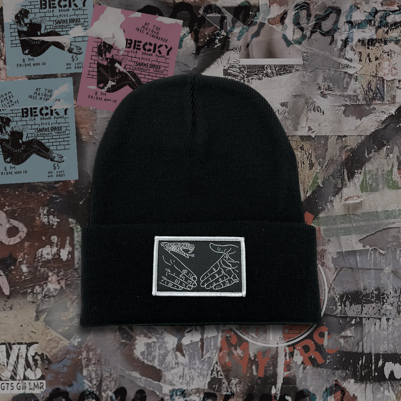 SNAKE SHAKE Embroidered Patch Beanie