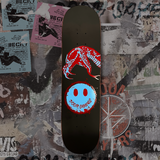 NEVER BITE Skateboard Deck / Cyan & Red / 8.0"