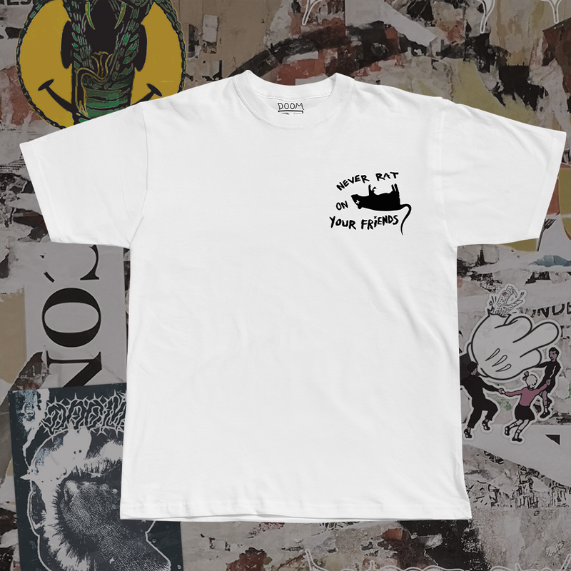 NEVER RAT Short Sleeve Tee / White